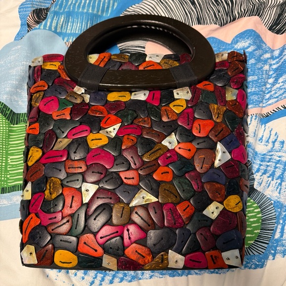 Othr Multicolor Mosaic Tote with Dark Handle - Picture 4 of 4